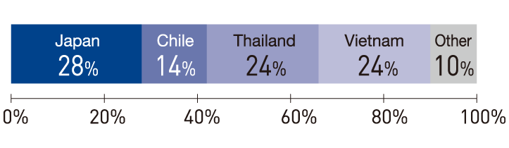 Countries that produce raw wood chips